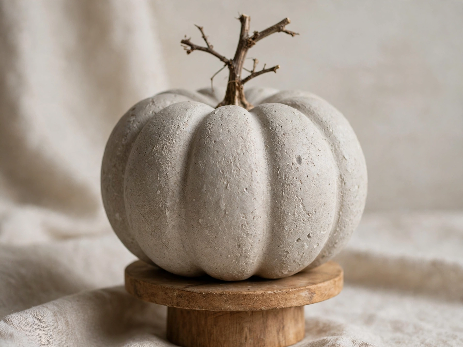 DIY stoneware-look pumpkin made from a $1.25 dollar store pumpkin