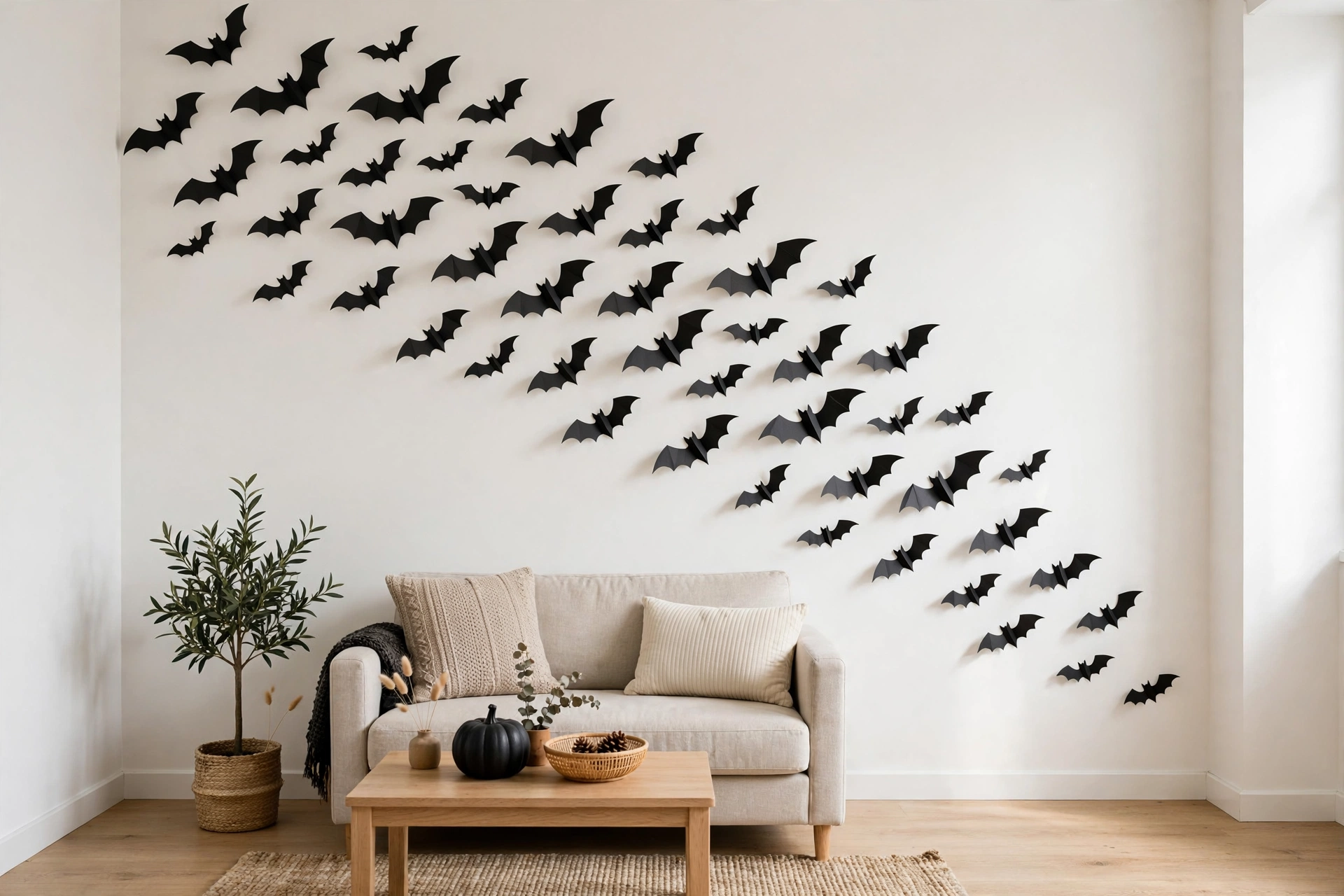 paper bat wall small halloween decoration
