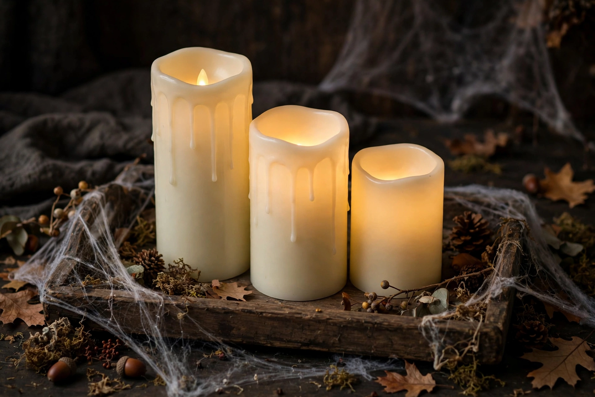 LED candle clusters quick halloween decorations