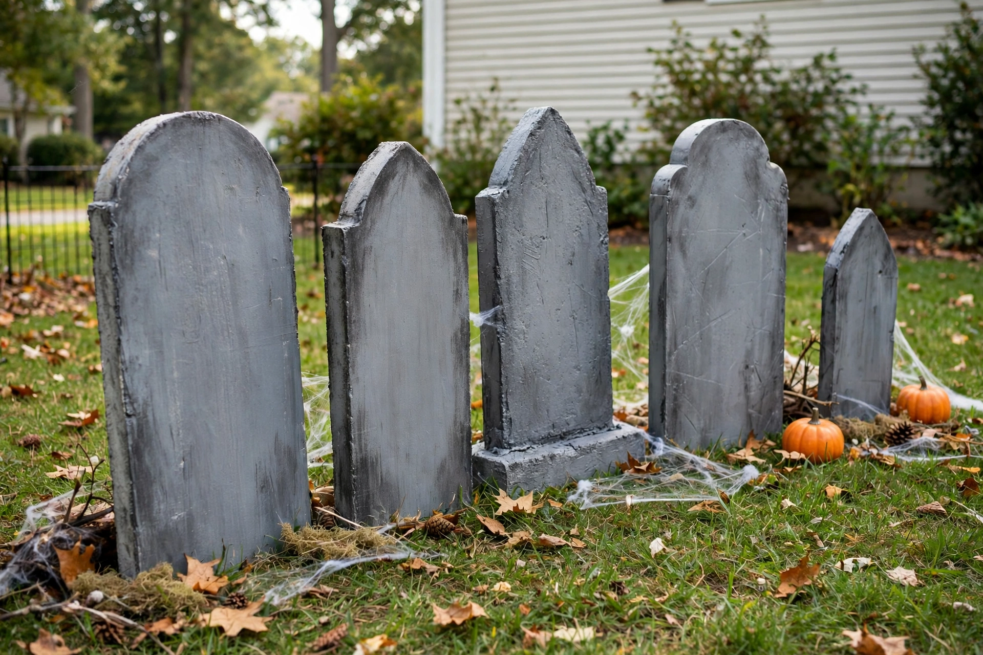foam board tombstones diy halloween decorations