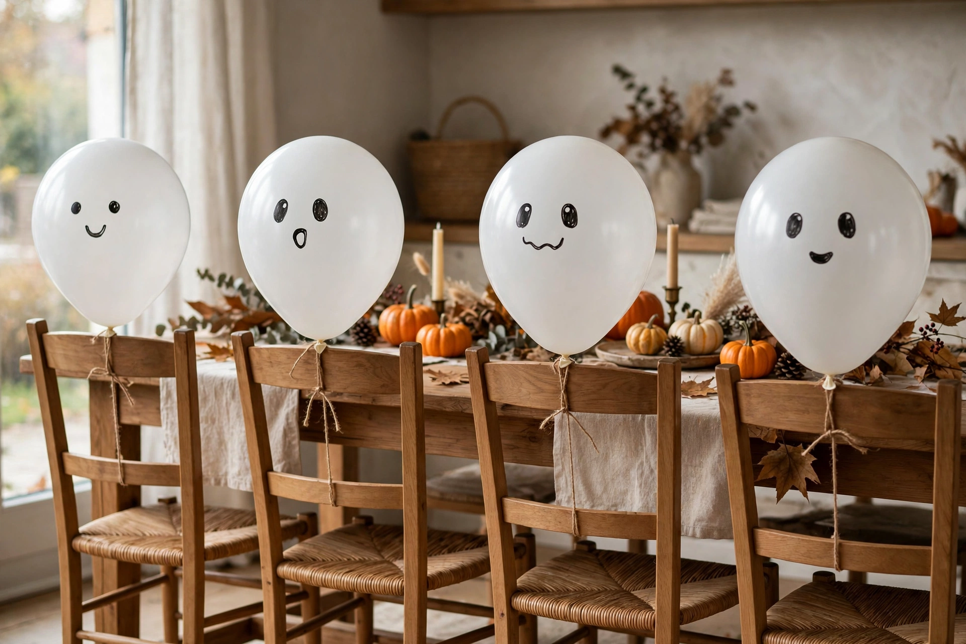 ghost balloons diy halloween decorations