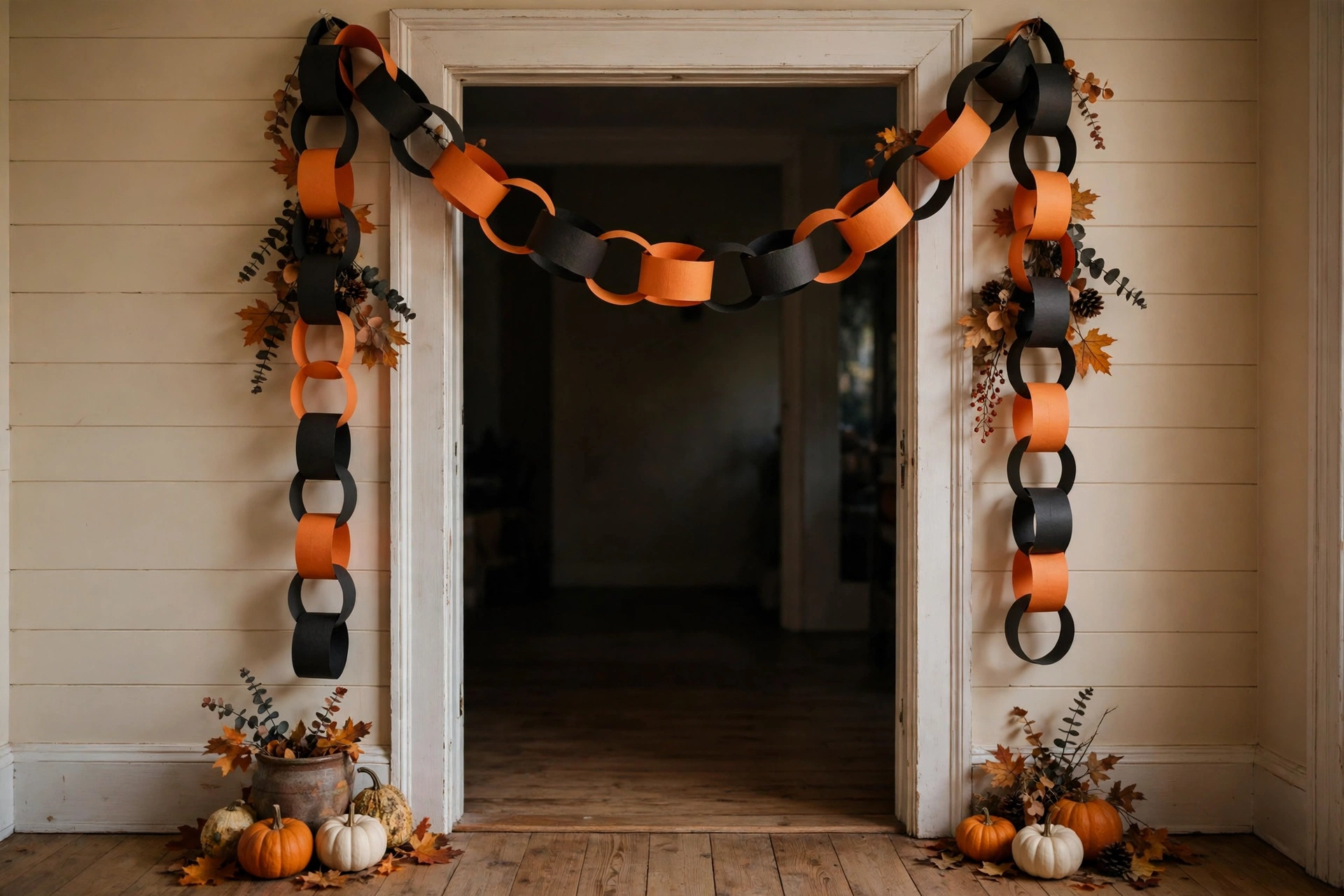 paper chain garland diy halloween decorations