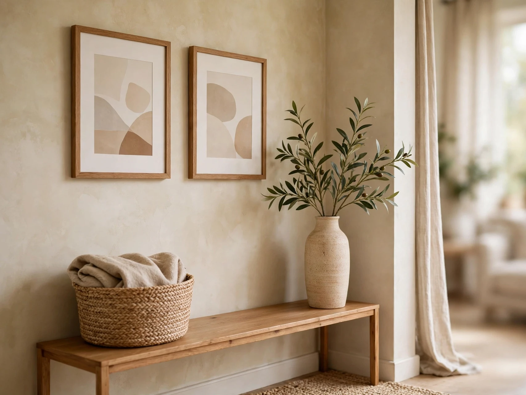 cheap black friday home decor finds basket greenery and art prints