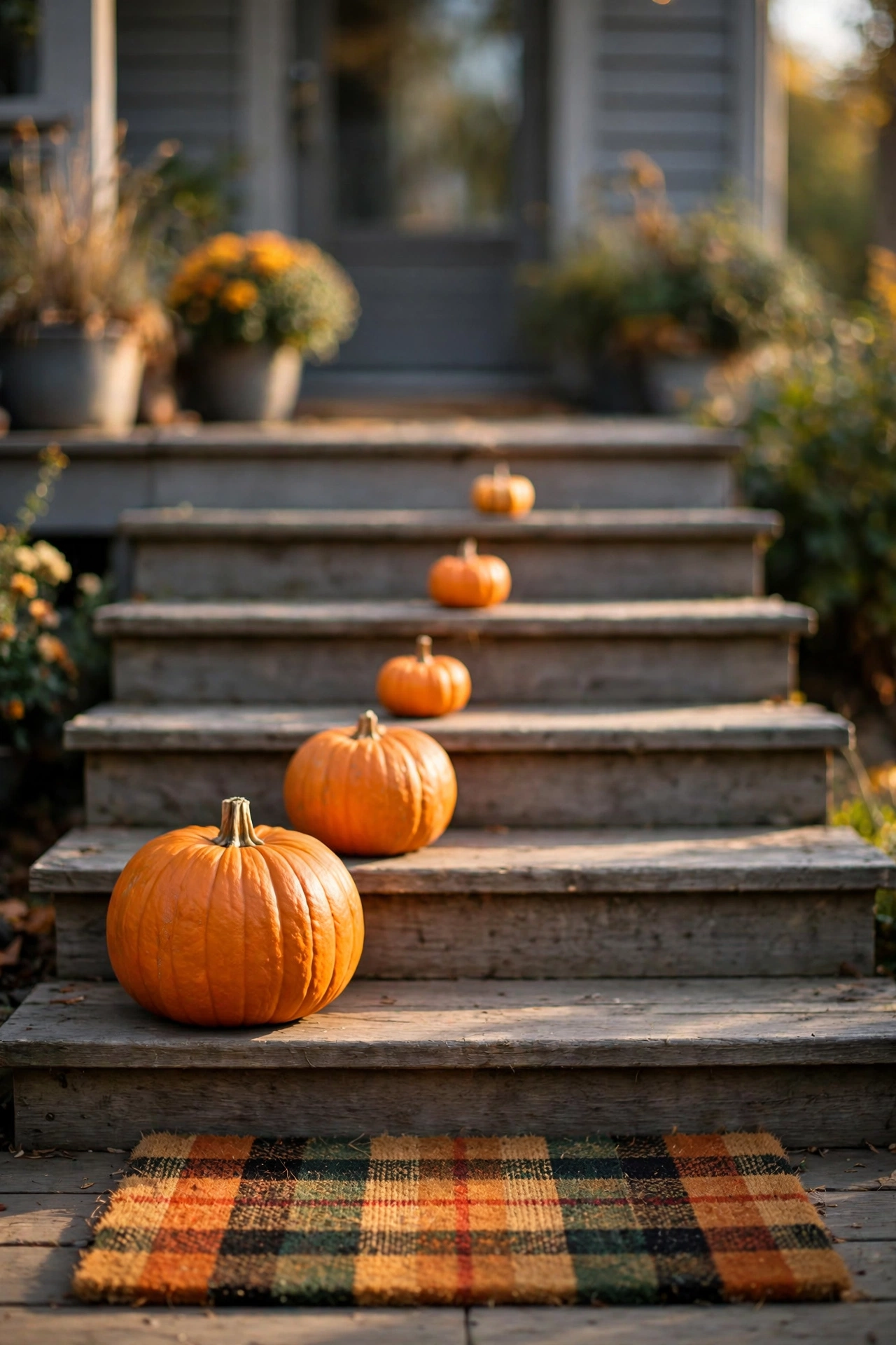 lantern and pumpkin duo front door fall decor