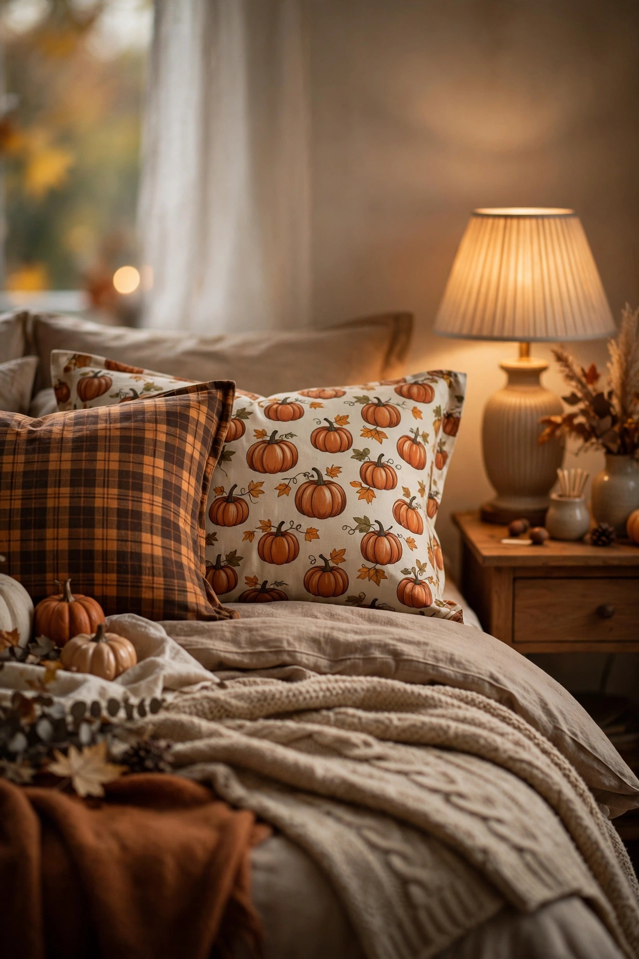 all white pumpkins on a floating shelf modern decor
