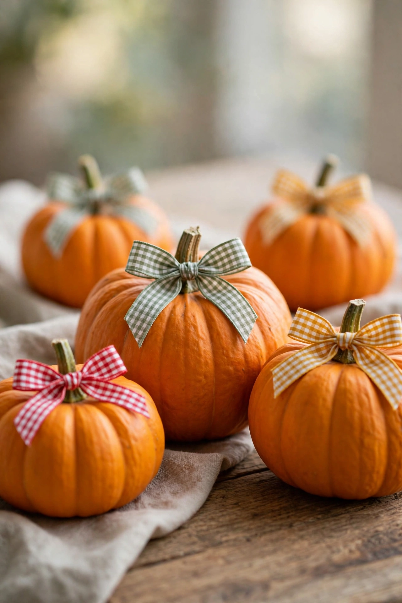 small pumpkin on stacked vintage books decor