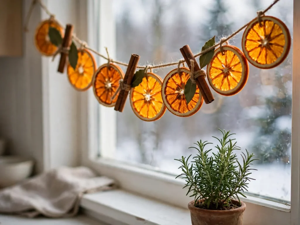 diy christmas home decor dried orange garland