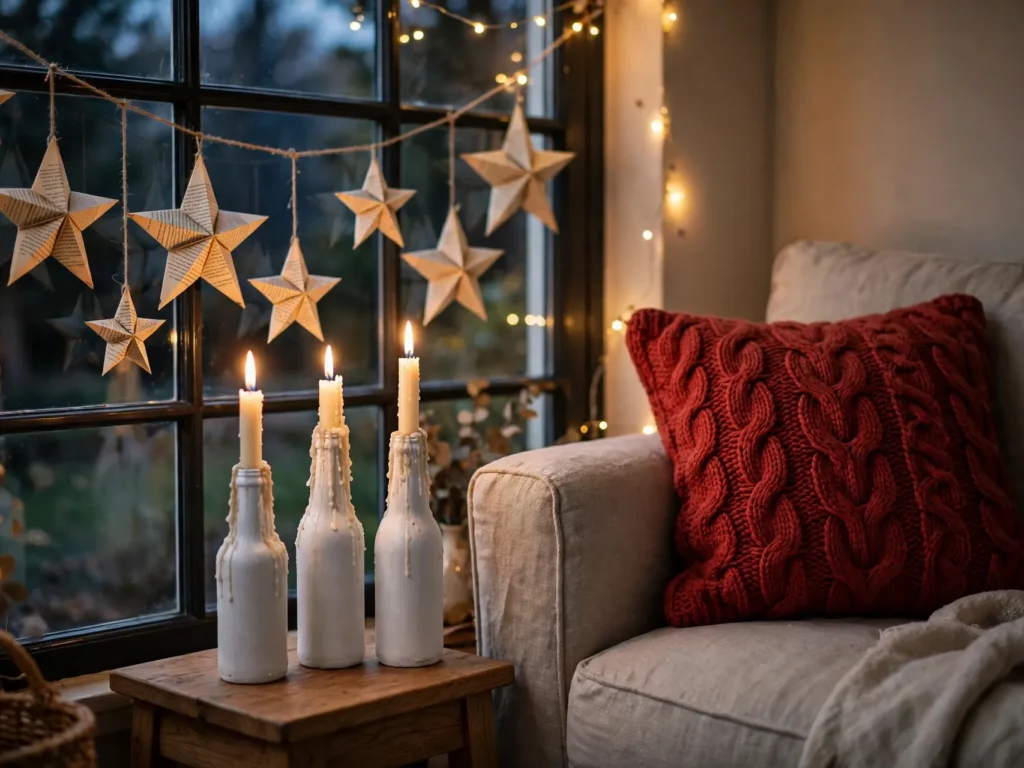 budget friendly christmas home decor upcycled ideas