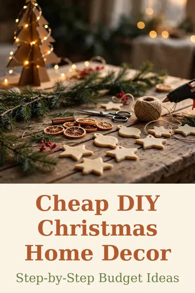 cheap diy christmas home decor step by step budget ideas pinterest pin