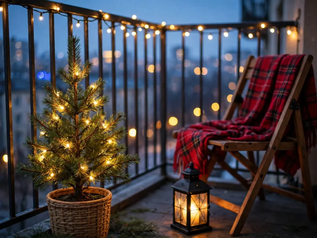 christmas home decor for small spaces balcony corner
